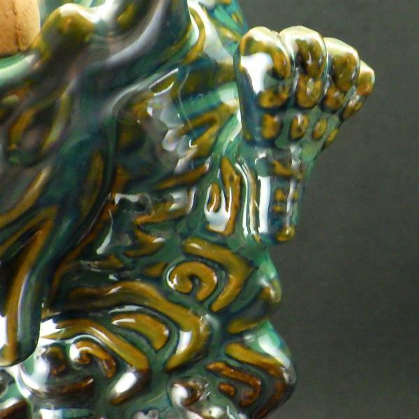 倒流香炉 香炉 龍 陶器 逆流香炉 お香セット お香アロマ お香 浄化 龍の置物 龍神 龍神様 風水置物 風水グッズ 風水インテリア 開運グッズ 風水 2026 (招財福煙青龍倒流香炉 倒流香付) 送料無料_9