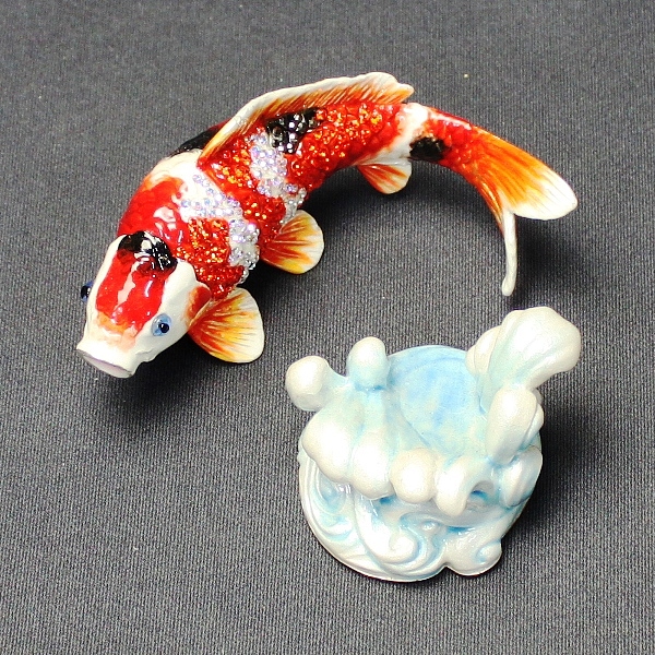 輝く高品質な 送料無料 風水グッズ 高級ラインストーン 鯉の滝昇り 風水 コイ こい 龍 置物 開運祈願 インテリア 鯉 置物 銅 置物 インテリア 激安単価で Centrodeladultomayor Com Uy