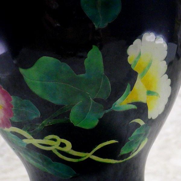 風水グッズ 銀七宝焼き花瓶緑 七宝焼 工芸品 中国花瓶 レトロ柄 花瓶 