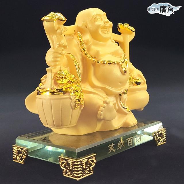 布袋様 布袋様置物 金運上昇 金運開運 金運アップグッズ 七福神 置物 風水グッズ 風水 風水インテリア ハッピーブッダ happy buddha statue 2026 (笑納百財布袋(砂金色)6番) 送料無料_9