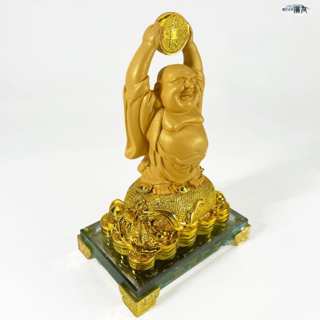 布袋様 布袋様置物 金運上昇 金運開運 金運アップグッズ 七福神 置物 風水グッズ 風水 風水インテリア ハッピーブッダ happy buddha statue 2026 (財源広進布袋(砂金色)12番) 送料無料_1