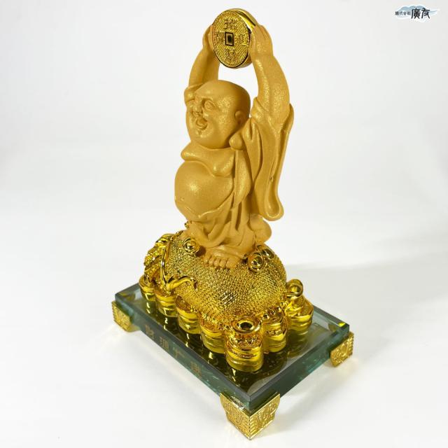 布袋様 布袋様置物 金運上昇 金運開運 金運アップグッズ 七福神 置物 風水グッズ 風水 風水インテリア ハッピーブッダ happy buddha statue 2026 (財源広進布袋(砂金色)12番) 送料無料_2