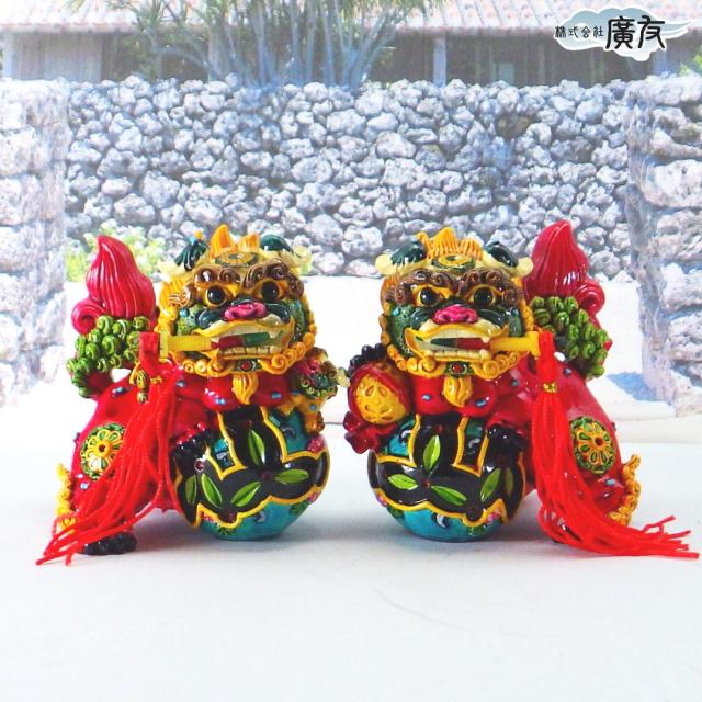 獅子 置物 楽天市場】風水・開運置物 玉獅子（阿吽一対セット） 風水 玉