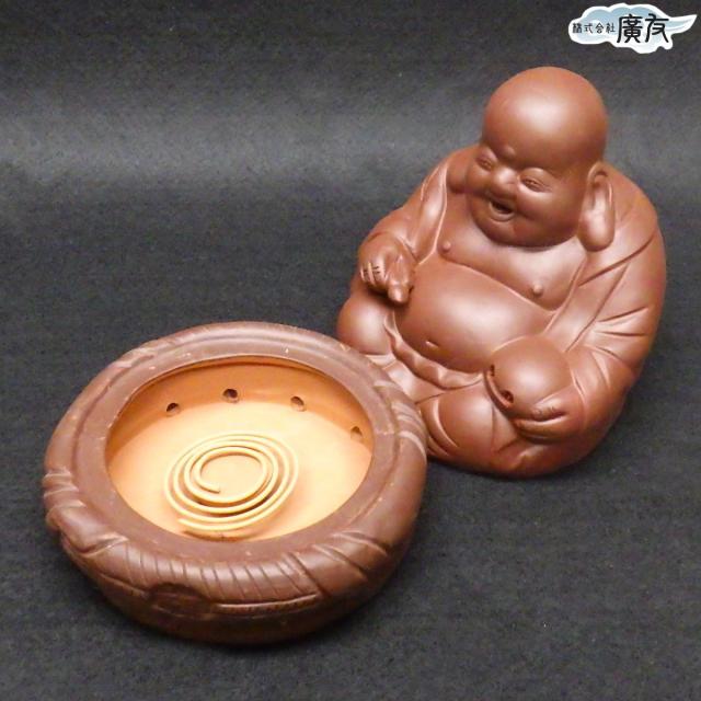 仏教美術　七福神　陶器　布袋　骨董　置物　インテリア　工芸品　美術品　A3034 陶器製 七福神 布袋様 置物 陶器 アンティーク 年代物 【公式通販】