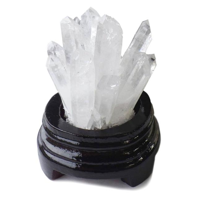 パワーストーン 水晶原石 両剣水晶クラスター 350g 現物販売 台座付き 