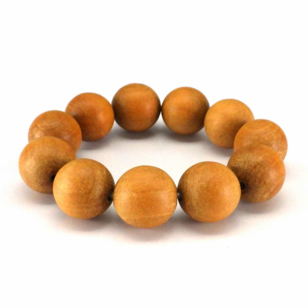 本白檀 サンダルウッド ブレスレット20mm sandalwood 白檀 数珠 浄化 魔除け厄除け 風水グッズ 開運祈願 風水2026 送料無料_3