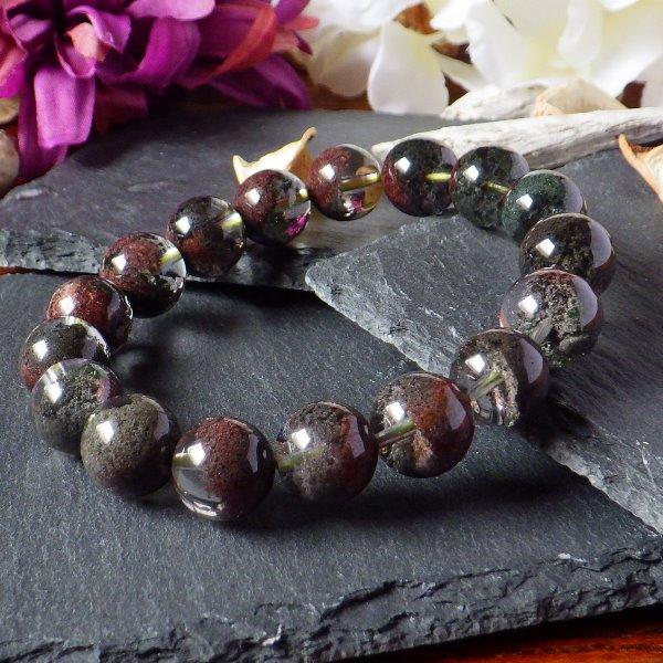 激レア 高品質 天然石 ブレスレット 三連 ガーデンクォーツ 希少