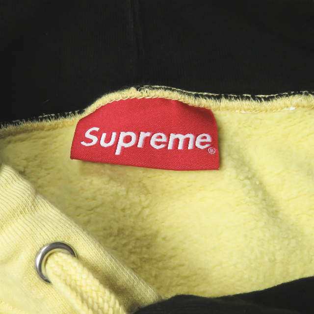 Supreme シュプリーム 19SS Contrast Embroidered Hooded Sweatshirt コントラストロゴ刺繍  スウェットプルオーバーパーカー M Pale Yell