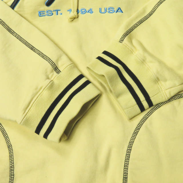 Supreme シュプリーム 19SS Contrast Embroidered Hooded Sweatshirt コントラストロゴ刺繍 スウェットプルオーバーパーカー M Yellow_6