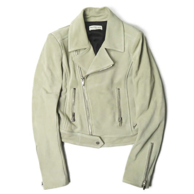 BALENCIAGA バレンシアガ Suede Biker Jacket スエードダブル