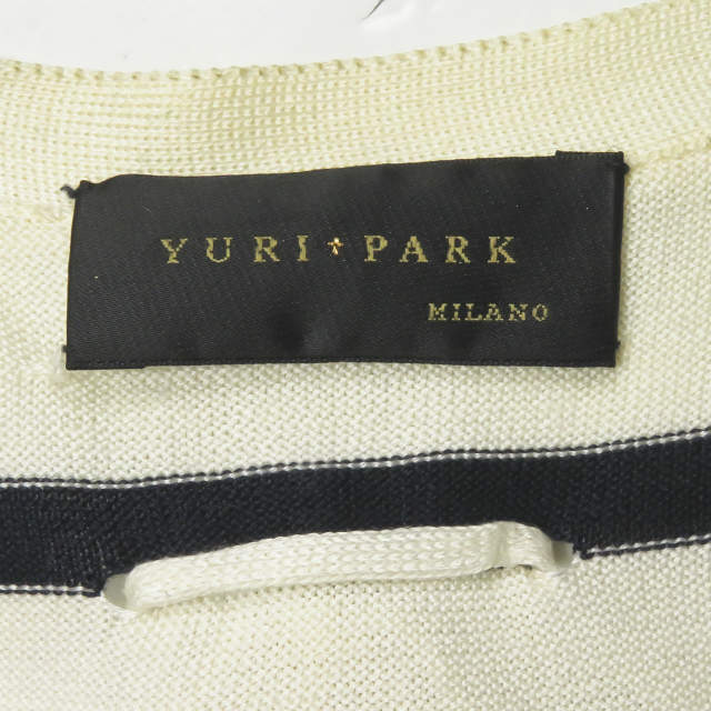 YURI PARK カーディガン -(XL位) グレーxアイボリー(ボーダー) 【古着】【中古】 2025年最新】YURI PARKの人気アイテム - メルカリ