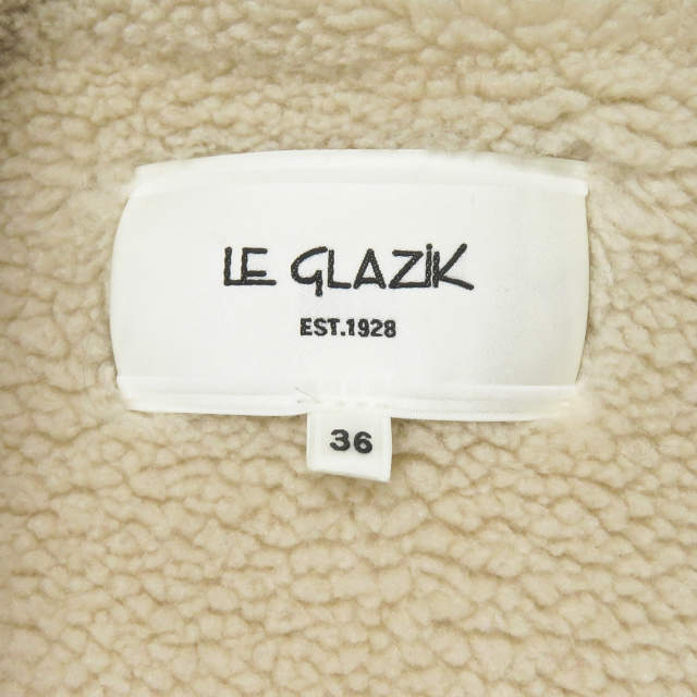 LE GLAZIK ルグラジック フェイクムートンチェスターコート JL-8839FMT 36 グレージュ アウター【中古】【LE GLAZIK】 LE GLAZIK ルグラジック フェイクムートンチェスターコート JL-8839FMT