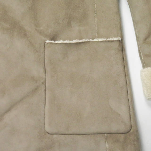 LE GLAZIK ルグラジック フェイクムートンチェスターコート JL-8839FMT 36 グレージュ アウター【中古】【LE GLAZIK】 LE GLAZIK - LE GLAZIK ルグラジック フェイクムートンチェスター