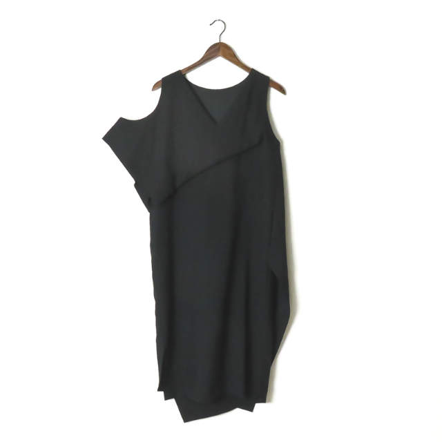 Enfold エンフォルド 18aw ウールサージサイドスリットアシンメトリードレス 300ba333 3300 38 ノースリーブ ワンピースの通販はau Pay マーケット ブランド古着 Loop Wowma 店