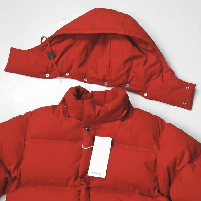 7x7 seven by seven セブンバイセブン 18AW 日本製 Down Jacket ダウンジャケット 821001 S Red コットン  ブルゾン アウター