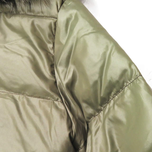 DUVETICA デュベティカ Kappa ラクーンファー ナイロンダウンコート D.037.00.MFG-1001R 40 カーキ フード アウター【中古】【DUVETICA】 DUVETICA - DUVETICA デュベティカ Kappa ラクーンファー ナイロン