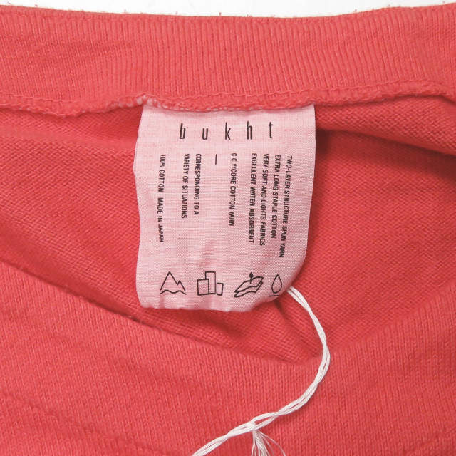 bukht ブフト 日本製 C.C.Y N/S TEE  CORE COMPACT YARN オーバーサイズソリッドノースリーブTシャツ BC-92108 2(M) CORAL カットソー トップス【新古品】【中古】【bukht】 BUKHT - bukht ブフト 日本製 C.C.Y N/S TEE CORE COMPACT YARN