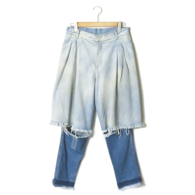 Ksenia Schnaider クセニアシュナイダー Mixed Color Demi Denims ミックスカラーデニムパンツ L リメイク レイヤードの通販はau Pay マーケット ブランド古着 Loop Wowma 店