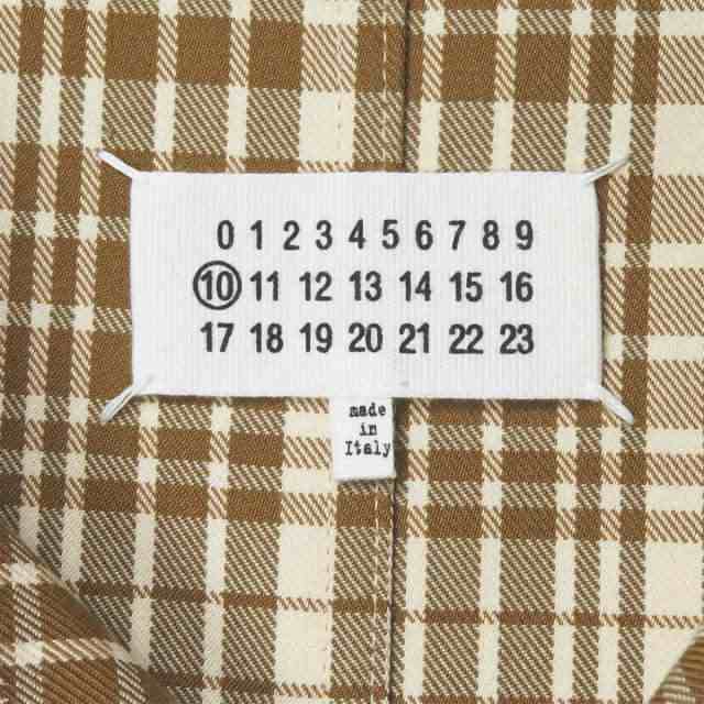 Maison Margiela 10 メゾンマルジェラ 20SS イタリア製 Oversized Brown Check Jacket  ブラウンチェックジャケット S50AM0441 48