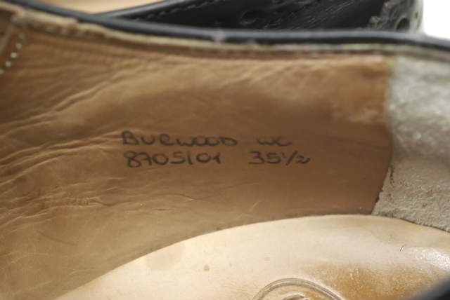 CHURCHS チャーチ イタリア製 BURWOOD W(GI)  バーウッド BLK POLISH 35.5(22.5cm)  ブラック ウイングチップ レースアップ シューズ