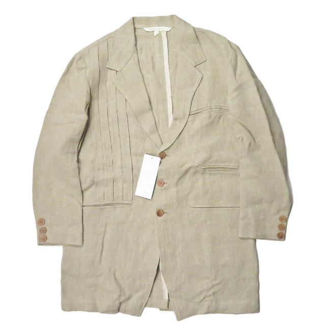 新品 Lanefortyfive レーンフォーティーファイブ M511TH LAPELLED SUMMER COAT リネンサマーコート 40 NATURAL チェスターコート g2618