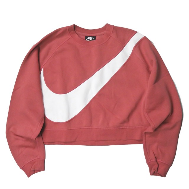 Nike ナイキ Womens Swoosh Crew Fleece ビッグスウォッシュ クルーネックスウェット Bv3934 7 L ピンク トレーナー プルオーバー の通販はau Pay マーケット ブランド古着 Loop Wowma 店