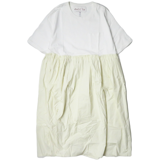 Dahlia ダリア 19ss ドッキングtシャツギャザーワンピース Hd 80 フリー ホワイト 半袖 リメイク トップスの通販はau Pay マーケット ブランド古着 Loop Wowma 店