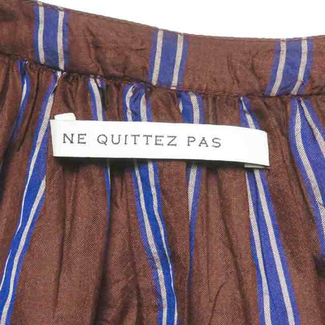 Ne Quittez Pas ヌキテパ Silk Stripe Gown シルクストライプガウン 172n W152 フリー ブラウン ワンピース ドレス トップスの通販はau Pay マーケット ブランド古着 Loop Wowma 店