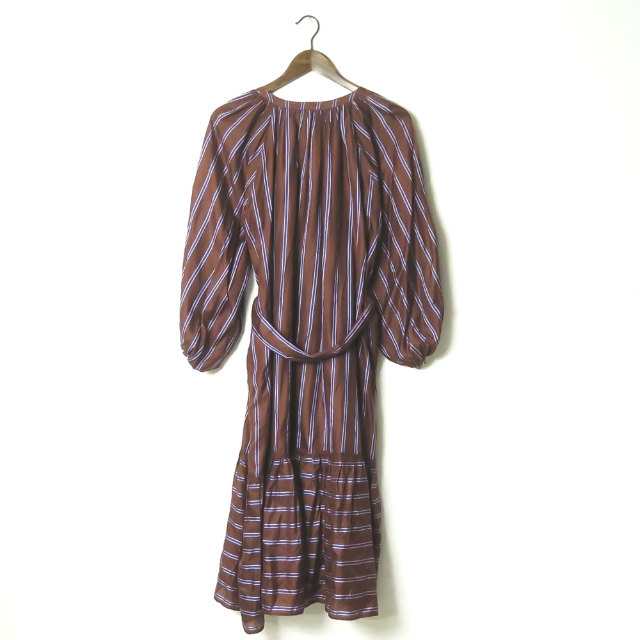 Ne Quittez Pas ヌキテパ Silk Stripe Gown シルクストライプガウン 172n W152 フリー ブラウン ワンピース ドレス トップスの通販はau Pay マーケット ブランド古着 Loop Wowma 店