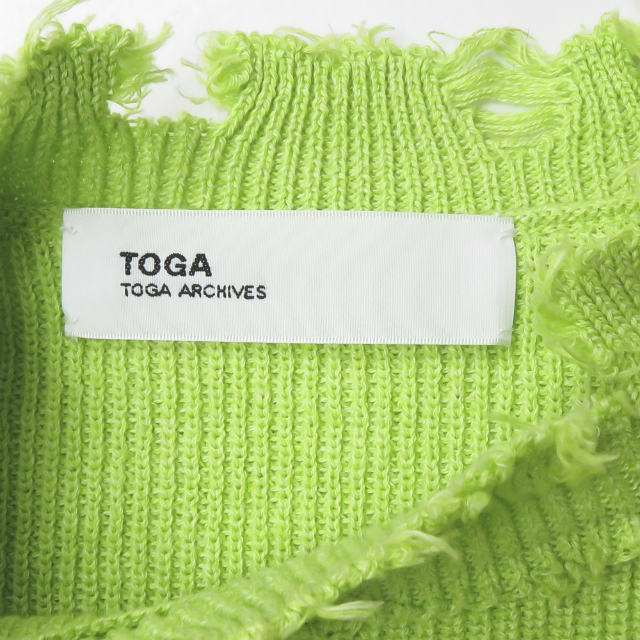 TOGA トーガ 21SS frayed knit pullover フライニットプルオーバー 