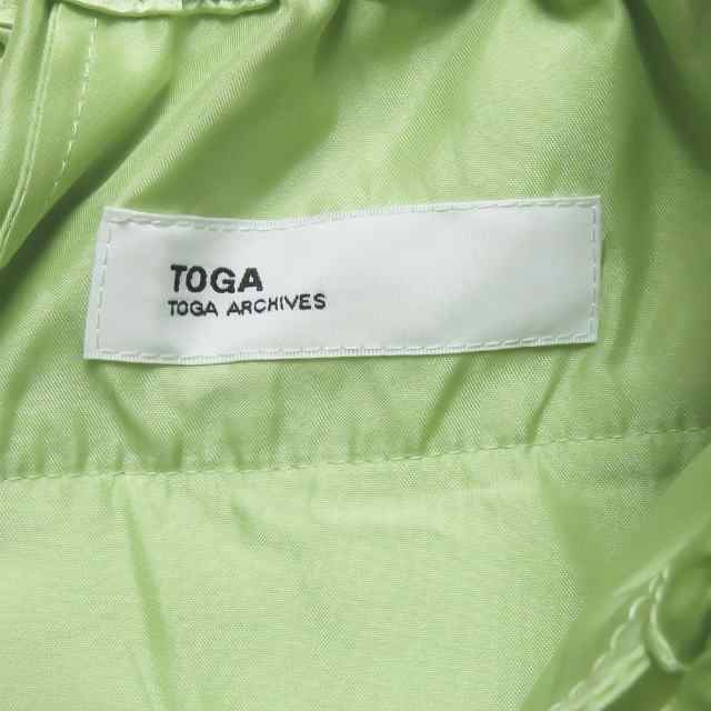 TOGA トーガ 21SS 日本製 Acetate satin pants アセテートサテンパンツ TA11-FF032 34 グリーン レイヤード  イージー TOGA ARCHIVES