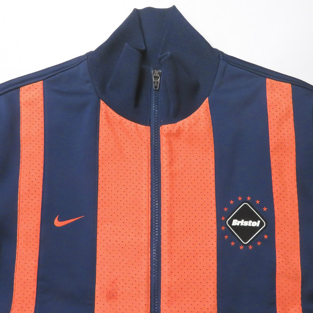 FF.C.R.B. PDK WARM UP JACKET ストライプ ウォームアップジャケット 106885 S ネイビー/オレンジ F.C.Real Bristol ブリストル NIKE