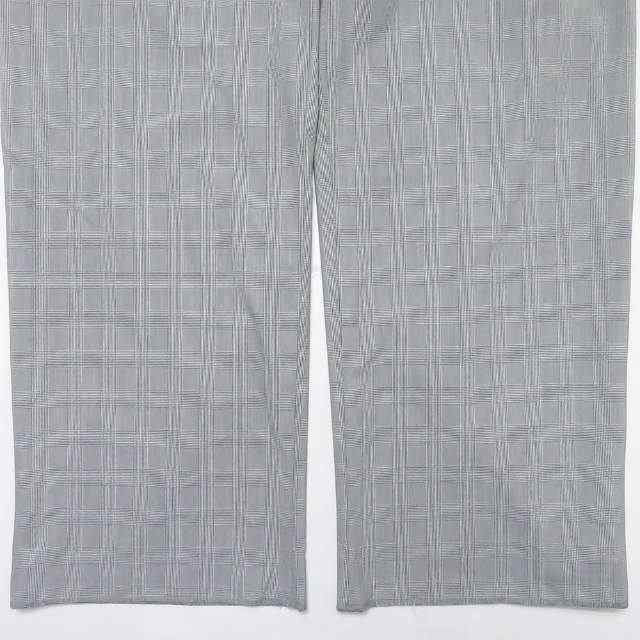 新品 mando マンド 21SS 日本製 GLEN CHECK TUCK WIDE PANTS ポリエステルレーヨン  グレンチェック3プリーツバギーパンツ 21198-006 1