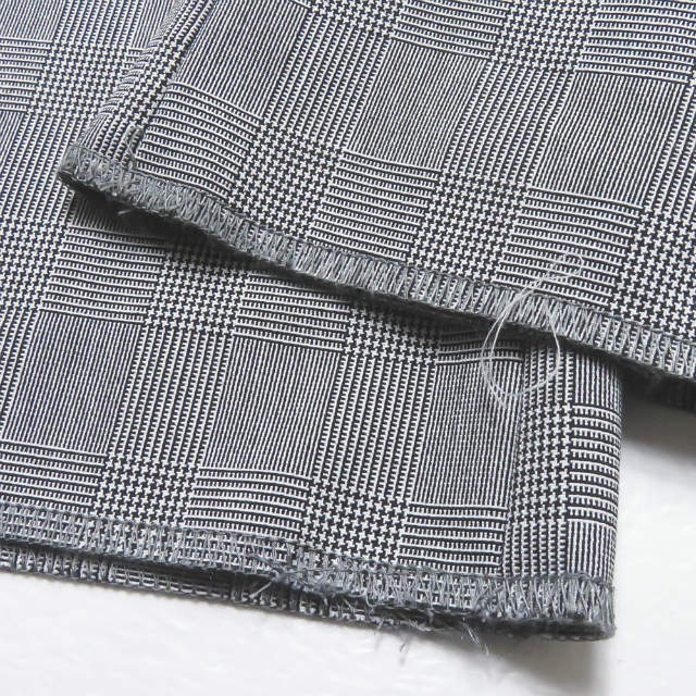 新品 mando マンド 21SS 日本製 GLEN CHECK TUCK WIDE PANTS ポリエステルレーヨン グレンチェック3プリーツバギーパンツ 21198-006 1の通販は