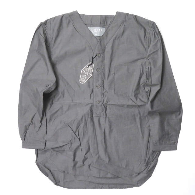 新品 SLOWBE スローブ 日本製 L/S SLEEP SHIRTS スリーピングシャツ TS-16S-1002 1 ブラック プルオーバー ベースボールシャツ パジャマ