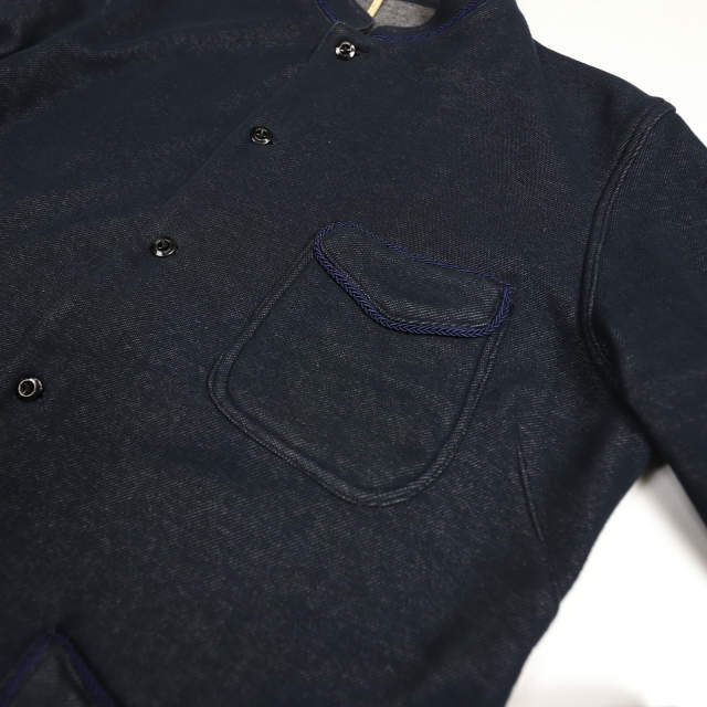 ms braque エムズブラック 日本製 STAND COLLAR CHINA SHIRTS JACKET スタンドカラーチャイナシャツジャケット 162311 38 ネイビー