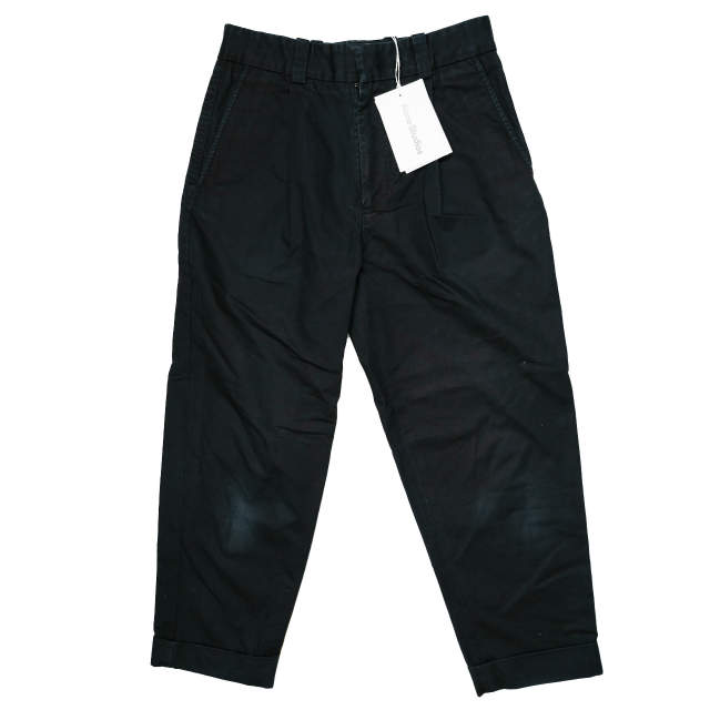 Acne Studios アクネストゥディオズ PLEATED TROUSERS プリーツチノトラウザーズ FN-MN-TROU000133 44 ブラック テーパード パンツの通販は 7,129円