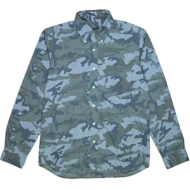 SOPHNET. ソフネット 17SS CAMOUFLAGE OVER PRINT L S B.D SHIRT ...