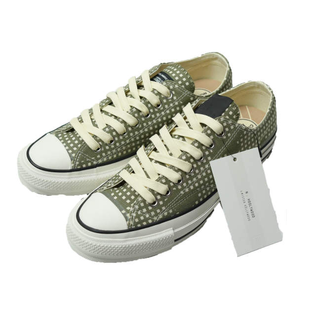 新品 N.HOOLYWOOD COMPILE LINE x CONVERSE ADDICT x UNDERCOVER 21AW 別注 CHUCK TAYLOR NU OX 2212-SE01peg US8.5(27cm) KHAKI CHECK_1