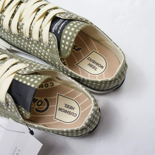 新品 N.HOOLYWOOD COMPILE LINE x CONVERSE ADDICT x UNDERCOVER 21AW 別注 CHUCK TAYLOR NU OX 2212-SE01peg US9(27.5cm) KHAKI CHECK