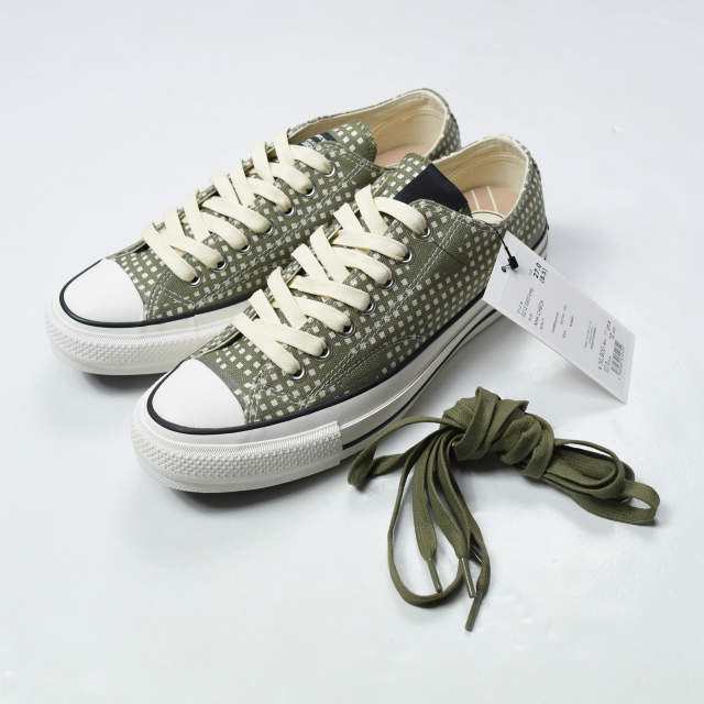 新品 N.HOOLYWOOD COMPILE LINE x CONVERSE ADDICT x UNDERCOVER 21AW 別注 CHUCK TAYLOR NU OX 2212-SE01peg US9.5(28cm) KHAKI CHECK