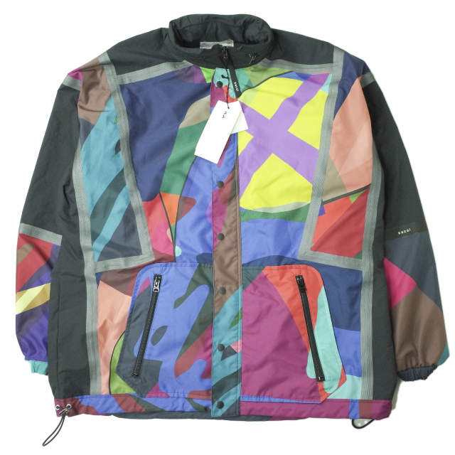 新品 sacai x KAWS サカイ カウズ 21AW 別注 日本製 Print Blouson プリントフーデッドブルゾン 21-02563M 2 MULTI ジャケット アウター