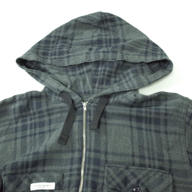 Engineered Garments エンジニアードガーメンツ Long Bush Shirt - Heavy Twill Plaid ロングブッシュシャツ XS グレー パーカー_3