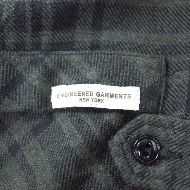 Engineered Garments エンジニアードガーメンツ Long Bush Shirt - Heavy Twill Plaid ロングブッシュシャツ XS グレー パーカー_4