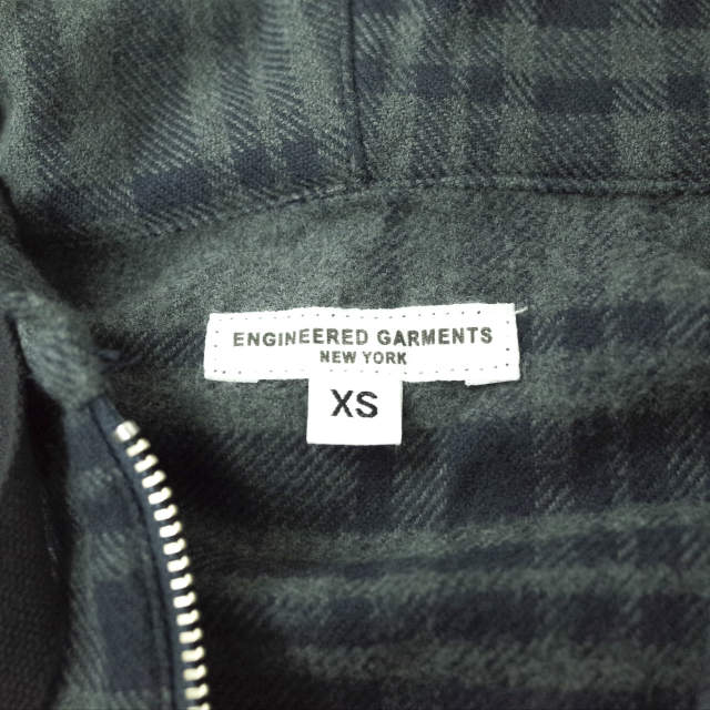 Engineered Garments エンジニアードガーメンツ Long Bush Shirt - Heavy Twill Plaid ロングブッシュシャツ XS グレー パーカー_2