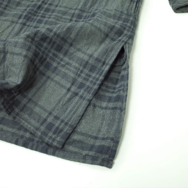 Engineered Garments エンジニアードガーメンツ Long Bush Shirt - Heavy Twill Plaid ロングブッシュシャツ XS グレー パーカー_6