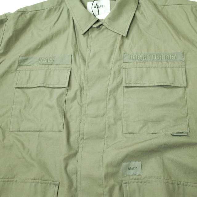 新品 WTAPS ダブルタップス 22SS JUNGLE 02 / LS / COTTON. POPLIN コットンポプリン ジャングルシャツ  221WVDT-SHM03 03(L) OLIVE DRAB