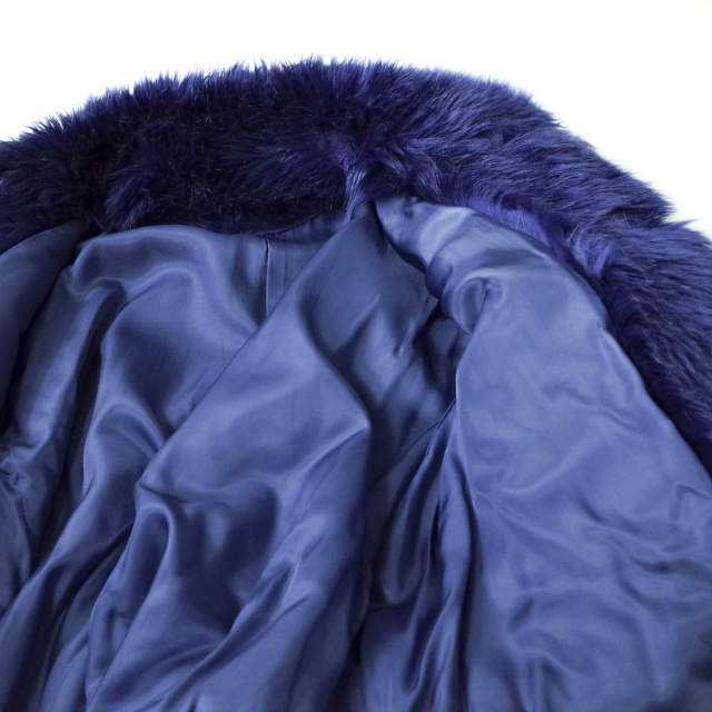 BOWWOW バウワウ 19AW 日本製 TIDY FUR JACKET フェイクファージャケット BW1902-TFJ L BLUE ブルゾン コート アウター【BOWWOW】