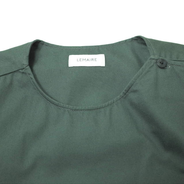 新品 LEMAIRE ルメール 22SS BUTTON NECK TOP コットンツイル ボタン