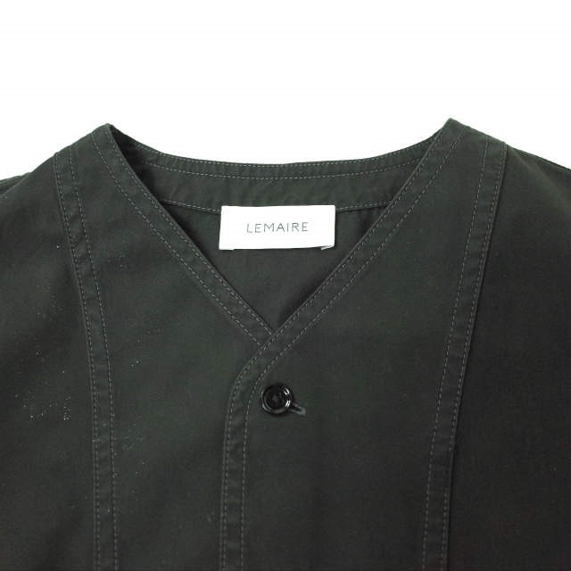 LEMAIRE V-NECK SHIRT midnight blue ルメール www.krzysztofbialy.com